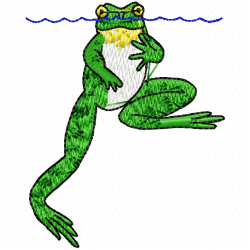 Frogs Embroidery Design 11